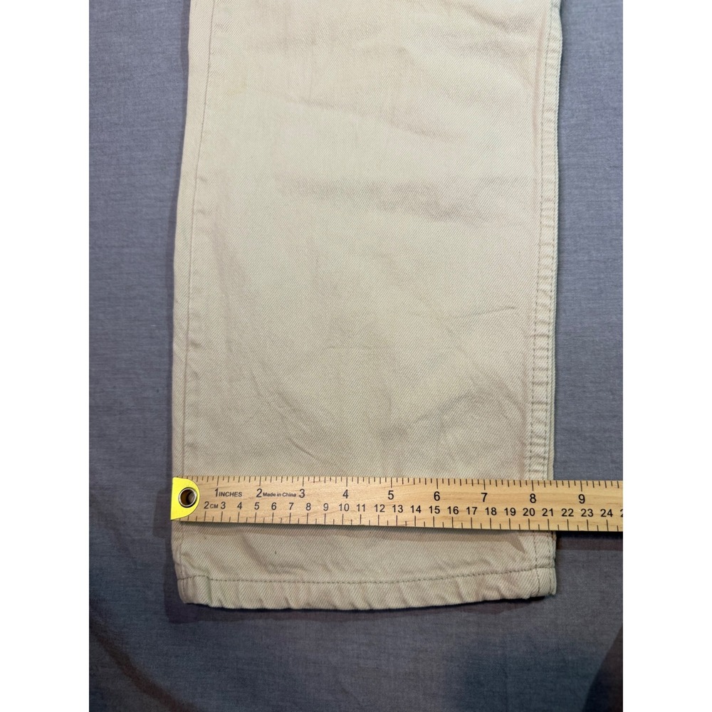 Levi's 505 Regular Fit Jeans Mens 38x32 Tan Good Straight Leg Denim - Picture 3 of 10